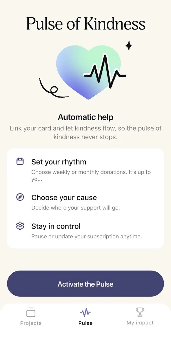 The Pulse screen in the IMAST app